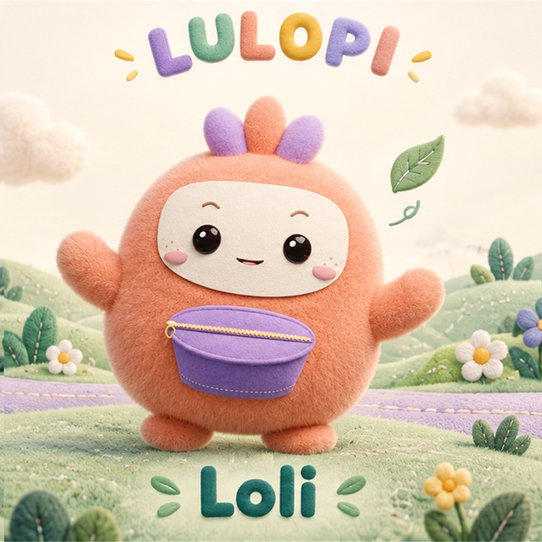 Loli, our cheerful coral friend with a purple pocket